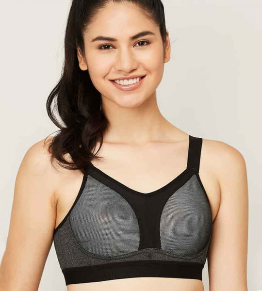 Textured Padded Wired Sports Bra