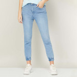 Women Lightly Faded Slim Fit Jogger Jeans