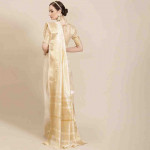 Off White & Golden Woven Design Saree